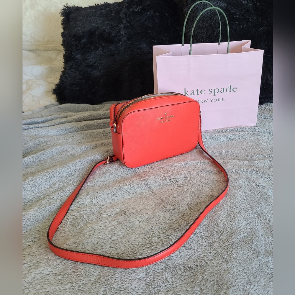 Kate spade mini camera bag red